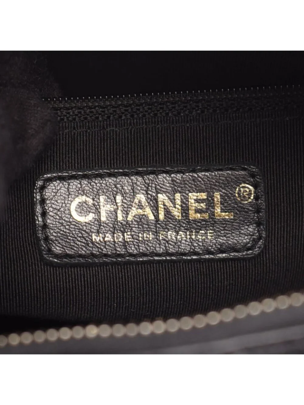 Chanel Shoulder Bag Quilted Black Caviar Leather Chain